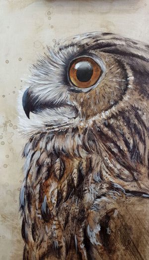 EL VIGILANTE - Técnica mixta sobre lienzo - 52cm x 32cm