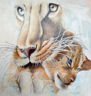 MAPENZI - Técnica mixta sobre lienzo - 100cm x 100cm