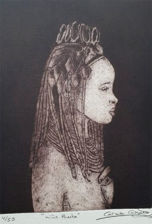 NIÑA BIMBA - Grabado - Técnica Aguafuerte - 29x36cm