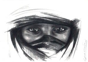 TUAREG - Papel lápiz - 50x32cm