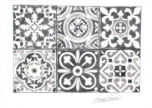 MOTIVOS NAZARÍ - Papel lápiz - 30x21cm