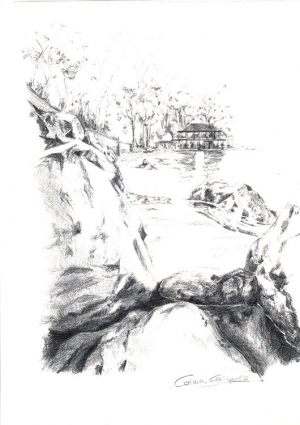 LOS BAÑOS DEL CARMEN - Papel lápiz - 21x30cm