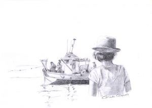 ESPERANDO - Papel lápiz - 30x21cm