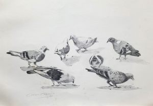 EN EL PARQUE - Papel lápiz - 46x31cm