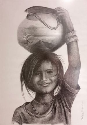 PUREZA - Papel lápiz - 50x70cm